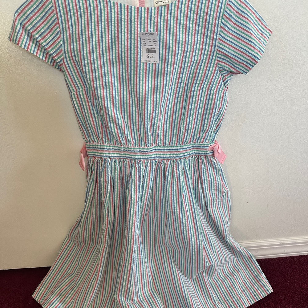 J. Crew Factory Blue and Pink Dolman Sleeve Sundress